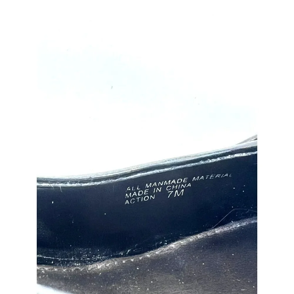 Women's Nickels pump wedge heels comfortable peep open toe black size 7M
